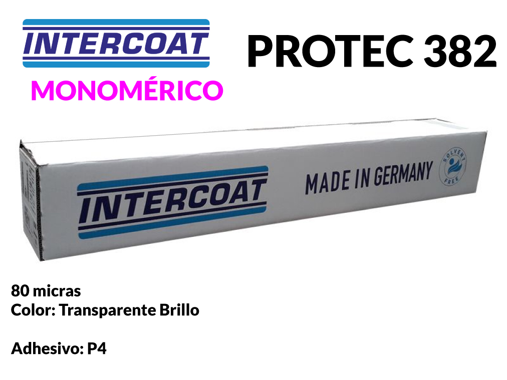 LAMINADOR INTERCOAT MONOM. PROTEC 382P-UVP3 TR/BR 1,050X50 80 MIC.