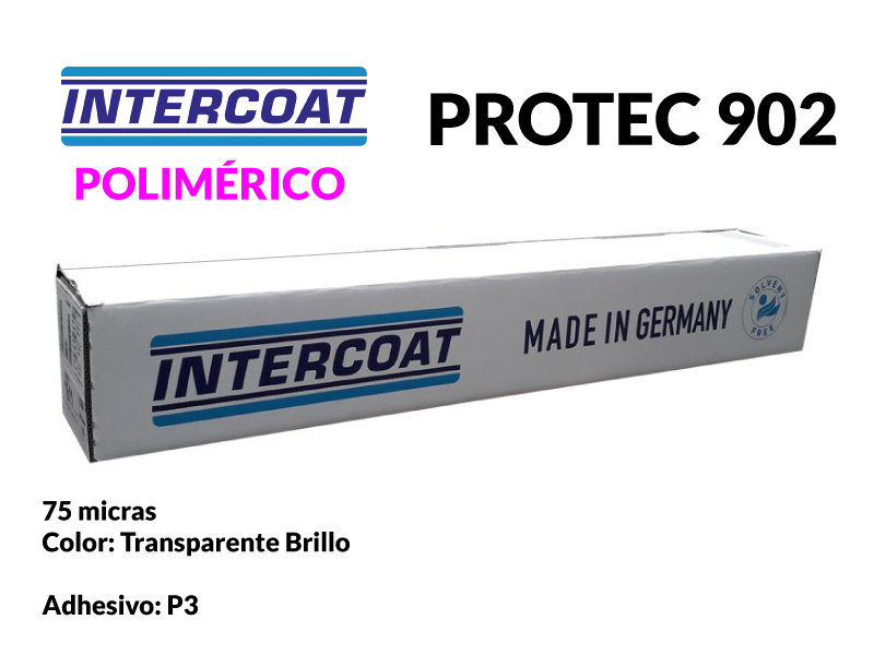 LAMINADOR INTERCOAT POLIM. PROTEC 902-P TR/BR 1,600X50 75 MIC. H12 UVP3