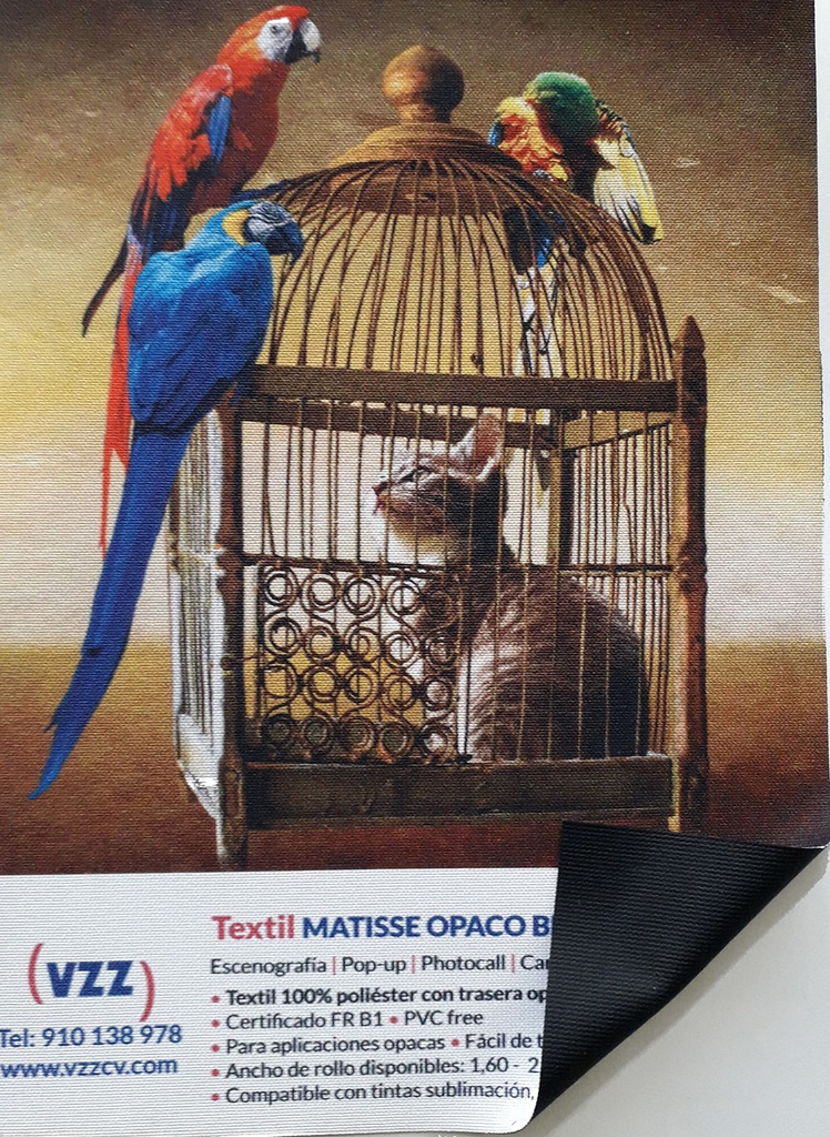 TEXTIL MATISSE 260GR OPACO BLACKBACK SUBLATUV FR. 1,60x100 M